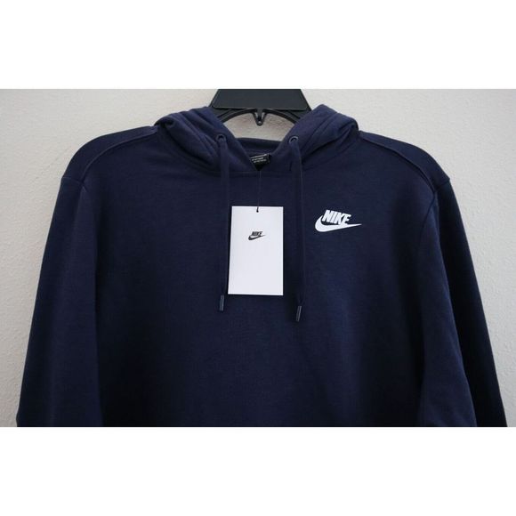 Nike 921214 419 Women's Sz XL Blue Futura Swoosh Logo Hooded Sweatshirt $60 - Picture 3 of 5